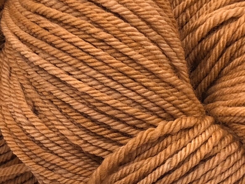 Hand Dyed DK Yarn Caramel 4ply 100 NonSuperwash Merino Wool image 3