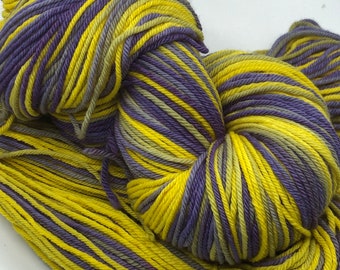 Hand Dyed DK Yarn Moonrisre 4ply 100 NonSuperwash Merino Wool 235 Yards