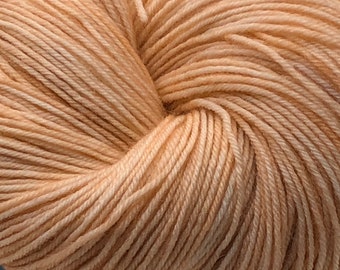 Hand Dyed 4ply Sock Yarn Peach Blossom Merino Nylon Indie Dyer Soft