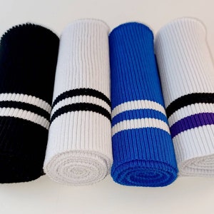 Cotton heavyweight elastic rip knit for waistband trim, cuffs and collar. USA SELLER - For varsity,  boomer, down and sportswear Jackets.