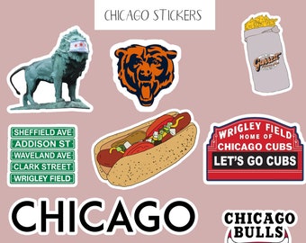 Chicago Sticker Pack of 14, Chicago Stickers, Chicago