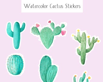 Cactus Sticker Pack of 8