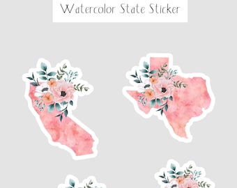 Watercolor State Sticker