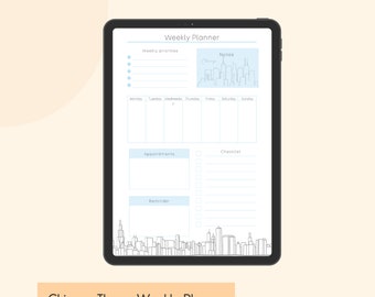 Chicago Theme Weekly Planner Template | Printable Weekly To Do| Printable Agenda & Organizer | Weekly Planner A5/A4/Letter | Digital Planner