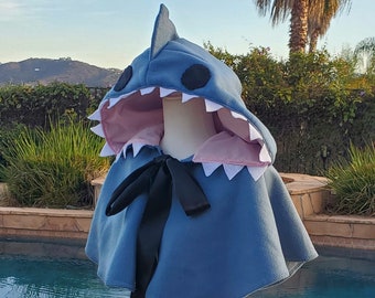 Handmade Fleece Shark Cape