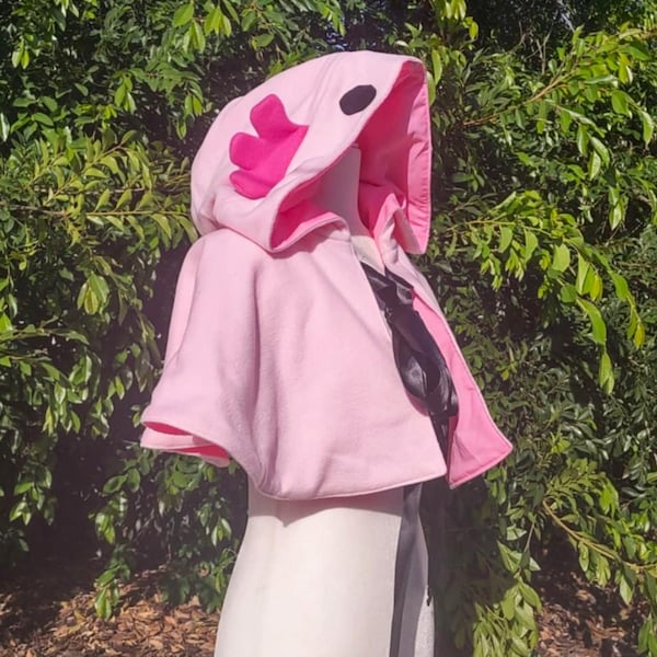 Handmade Fleece Axolotl Cape