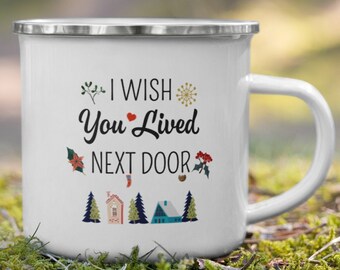 Christmas Enamel Mug, Enamel Mug Gift, Christmas Camping Mug, Camping Mug, Christmas Gifts, Christmas Mug, Camper Mug, Christmas Mug Gift