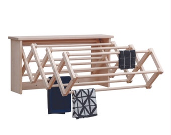 XL Laundry Drying Rack for Clothes, Wall Mounted Drying Rack for