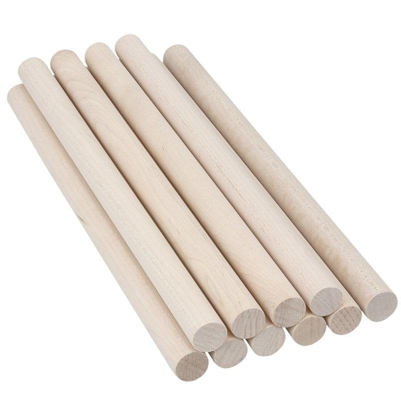 Wooden Dowel Rods 3 inch Thick, Multiple Lengths Available