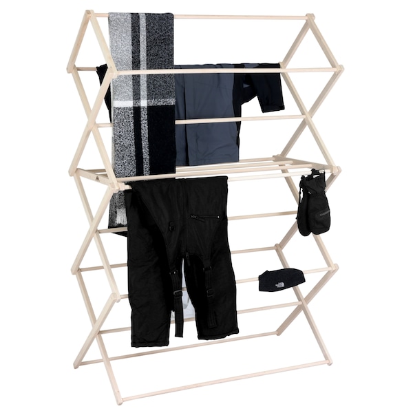 Wooden Clothes Drying Rack Etsy