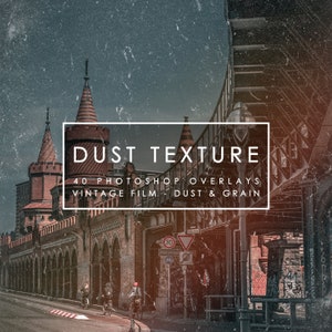 40 Vintage Dust Textures Photoshop Overlays | Dust & Grain Photoshop Overlays | Vintage Film Overlays for Photoshop | Cinematic Dust Grain