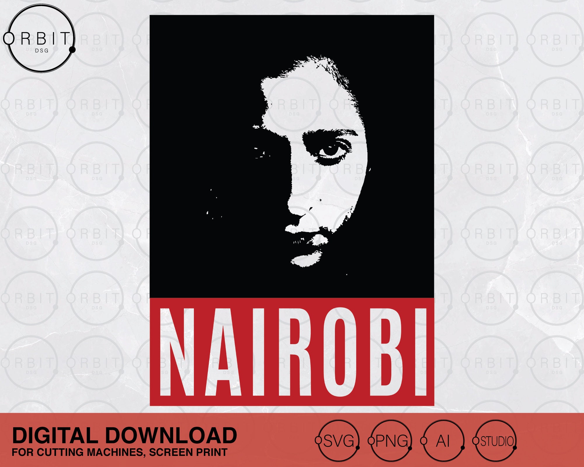 Download La Casa De Papel Svg Design Nairobi Svg Money Heist Design Etsy