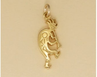 VERGULD of STERLING zilveren Kokopelli charme hanger cadeau voor hem haar moeder Moederdag vader Vaderdag vriend vriendin man vrouw