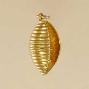 GOLD PLATED or STERLING Silver Pasta Shell Charm Pendant Gift for Him Her Mom Mother&#39;s Day Father&#39;s Day Boyfriend Girlfriend Husband Wife