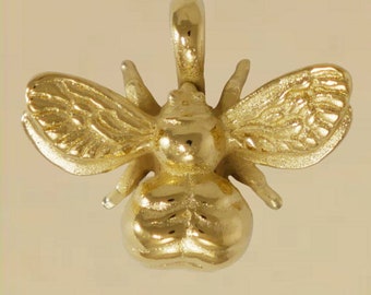 GOLD PLATED or STERLING Silver Bumblebee Charm Pendant Gift for Him Her Mom Mother's Day Dad Father's Day Boyfriend Girlfriend Husband Wife