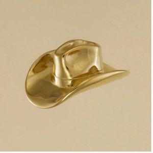 GOLD PLATED or STERLING Silver Cowboy Hat Charm Pendant Gift for Him Her Mom Mother&#39;s Day Dad Father&#39;s Day Boyfriend Girlfriend Husband Wife