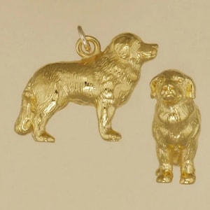 GOLD PLATED or STERLING Silver Great Pyrenees Dog Charm Pendant Gift for Him Her Mom Mother&#39;s Day Father&#39;s Day Boyfriend Girlfriend Wife