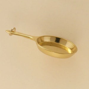 GOLD PLATED or STERLING Silver Skillet Frying Pan Charm Pendant Gift for Him Her Mom Mother&#39;s Day Father&#39;s Day Boyfriend Girlfriend Wife