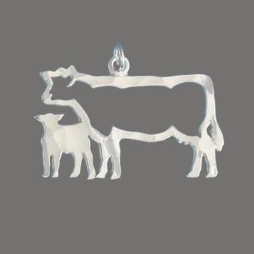 Ciondolo con tettarelle di mucca da latte in argento placcato oro o argento sterling, regalo per lui, per lei, per la festa della mamma, per il papà, per il fidanzato, per la