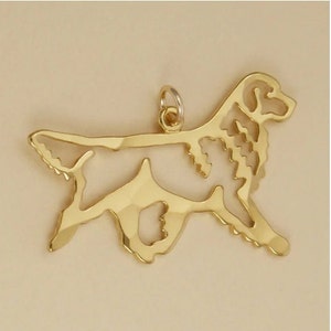 GOLD PLATED or STERLING Silver Gaiting Golden Retriever Dog Charm Pendant Gift for Him Her Mom Mother's Day Dad Father's Day Girlfriend