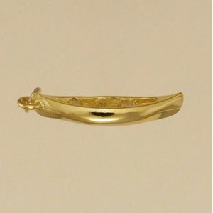 GOLD PLATED or STERLING Silver Canoe Charm Pendant Gift for Him Her Mom Mother&#39;s Day Dad Father&#39;s Day Boyfriend Girlfriend Husband Wife