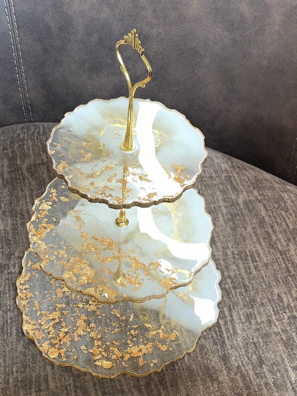 Hand made/ Resin Cake stand / custom cake stand/ 3 tier cake Etsy