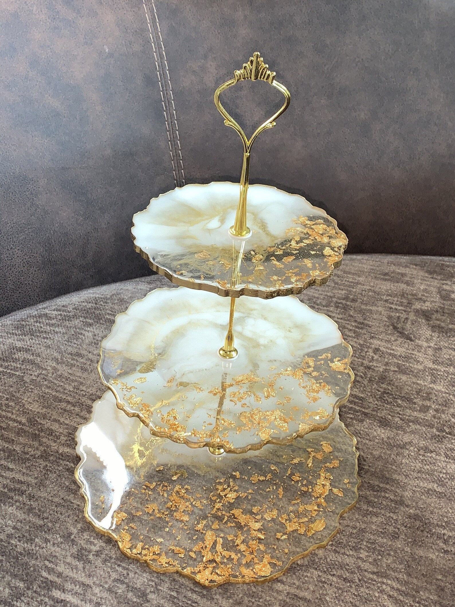 Hand made/ Resin Cake stand / custom cake stand/ 3 tier cake Etsy