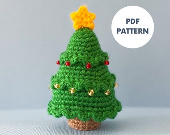 Mini Weihnachtsbaum Häkelanleitung