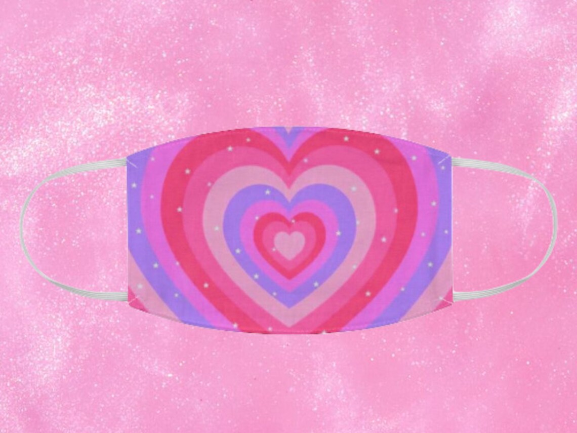 Y2K 2000s aesthetic face mask retro powerpuff pink Etsy