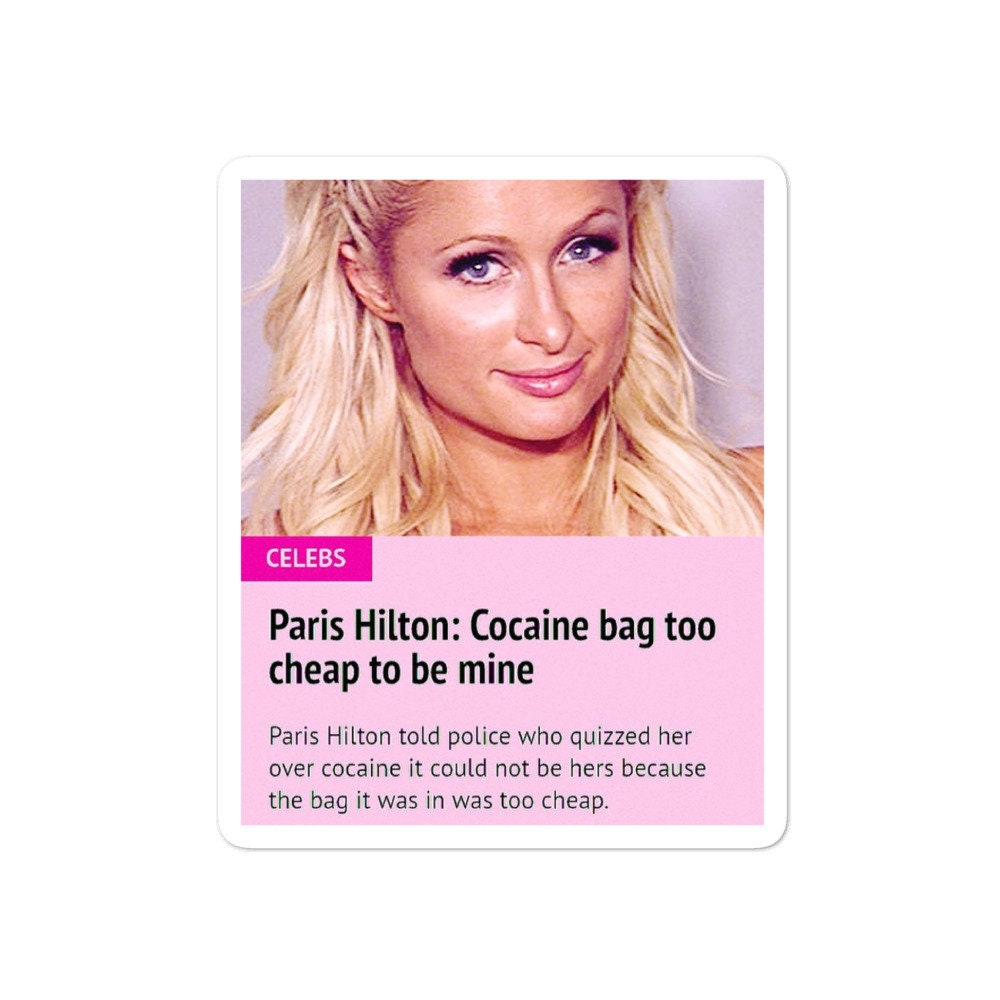 Paris Hilton y2k 90s pink aesthetic 2000s news sticker the