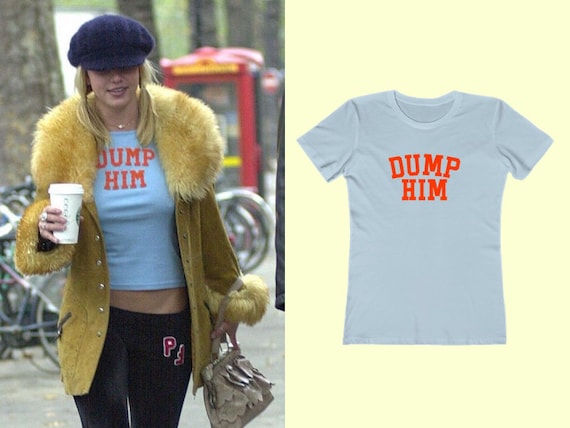 Britney Spears DUMP HIM Tshirt Y2K tee Y2K aesthetic top | Etsy