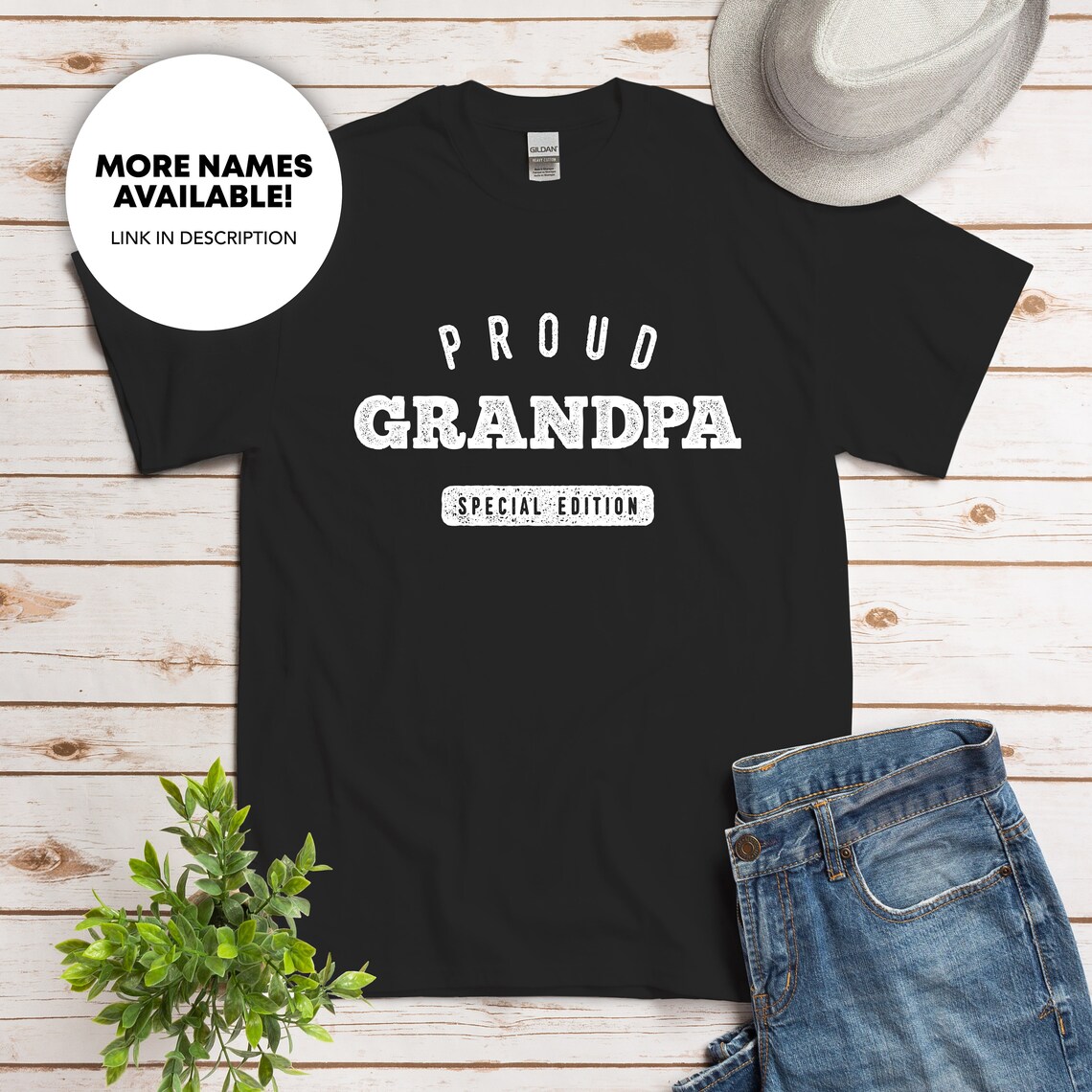 Proud Grandpa Shirt Grandpa Est 2021 Promoted to Grandpa Etsy