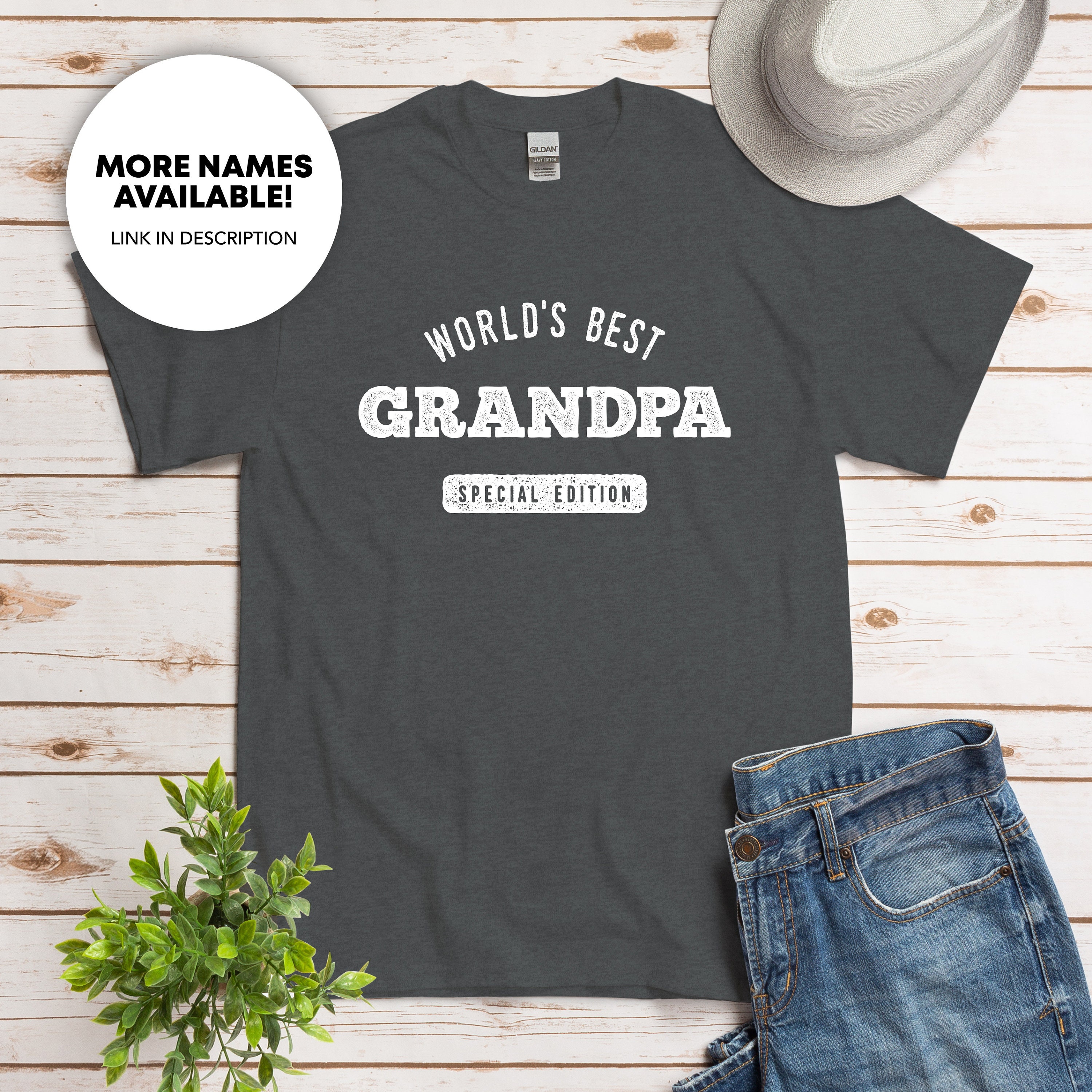 World s Best Grandpa Shirt World s Greatest Grandpa Grandpa Birthday Shirt Best Grandpa Ever Number One Grandpa Gift for Grandfather