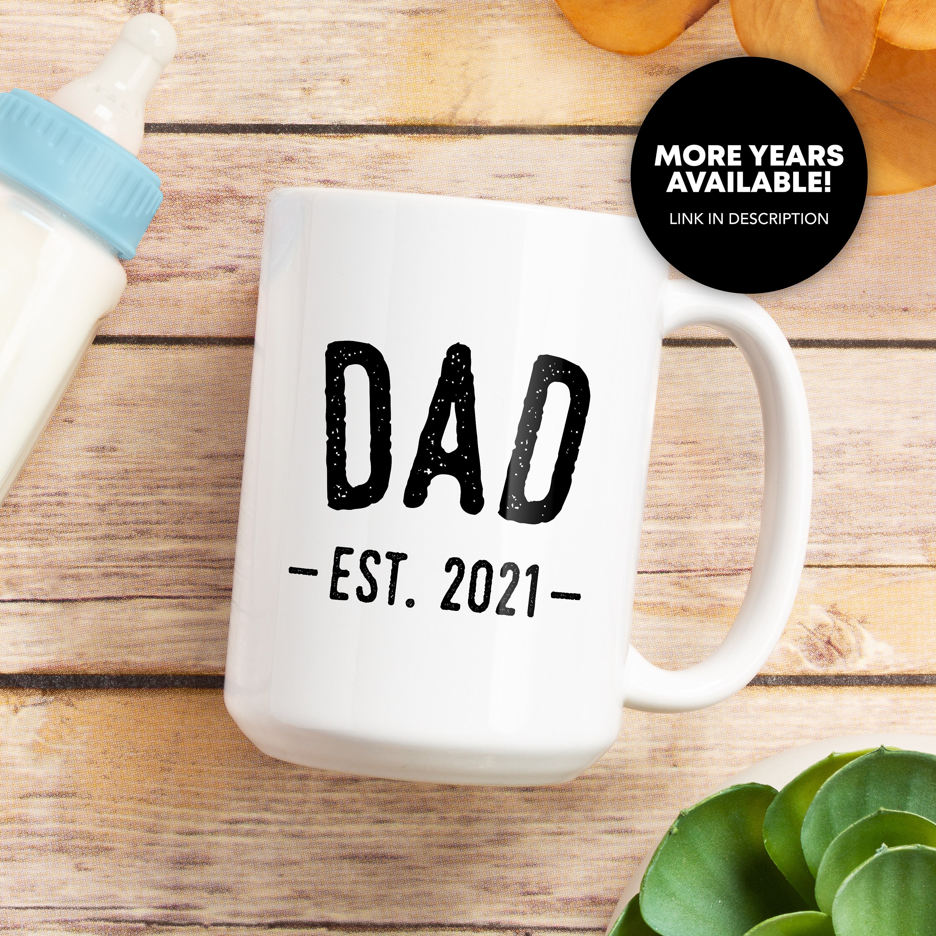 Father Day Gift Proud New Dad Est 2021 Dad Gifts Coffee Mug Funny Gift Cup