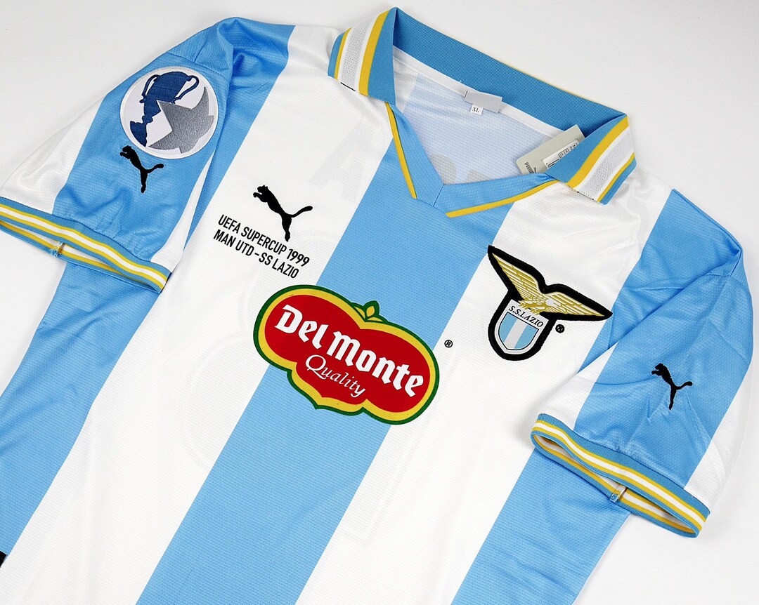 Lazio 1999-2000 Retro Shirt UEFA SUPER CUP Jersey - Etsy