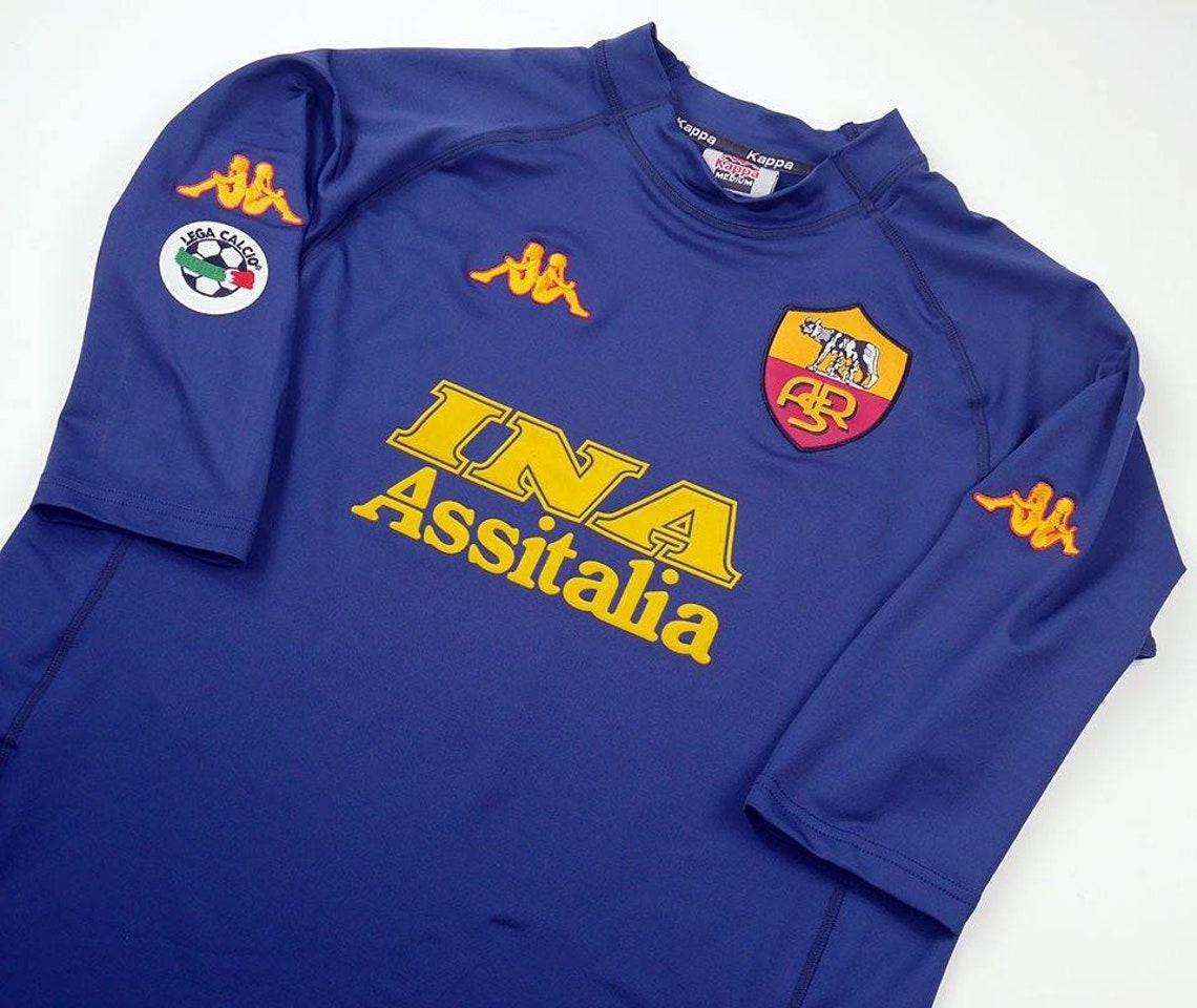 AS Roma Totti 20012002 Batistuta 3a camisa retro camiseta Etsy