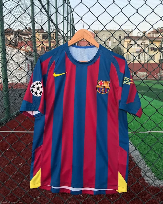 Vertrouwelijk Vervallen Meyella Barcelona Retro Ronaldinho Jersey Classic Shirt - Etsy