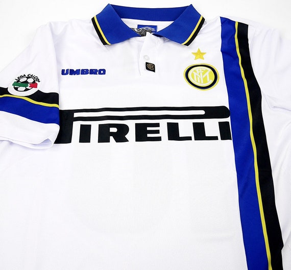 tijger kapok marathon Inter Milan Away 1997-1998 Retro Shirt Ronaldo Zamorano Recoba - Etsy