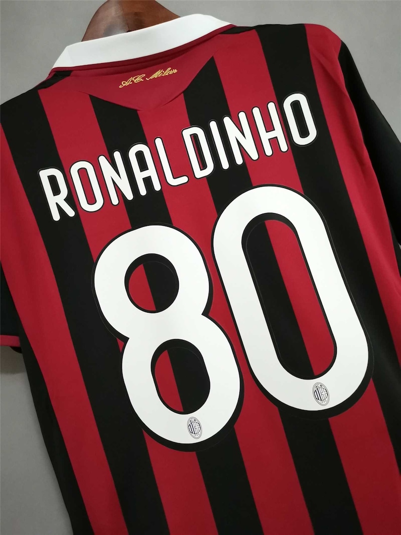 AC Milan Ronaldinho Retro Shirt - Etsy