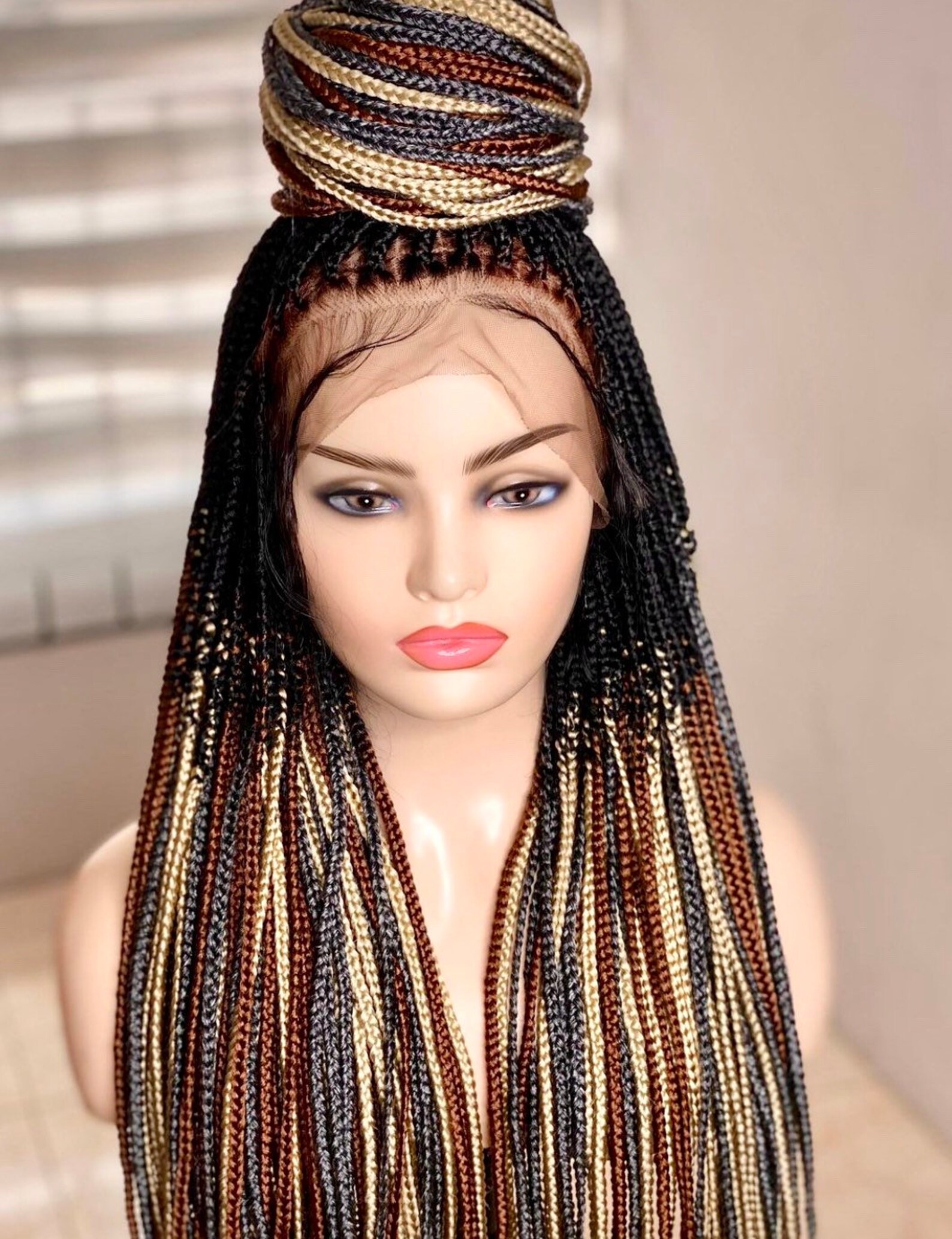 Ombré Knotless Braided Wig Etsy