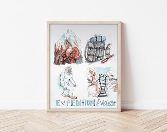 Expedition Everest Watercolor Painting, Expedition Everest Art, Animal Kingdom Painting, Disney Parks Art, Animal Kingdom art, Disney Paint