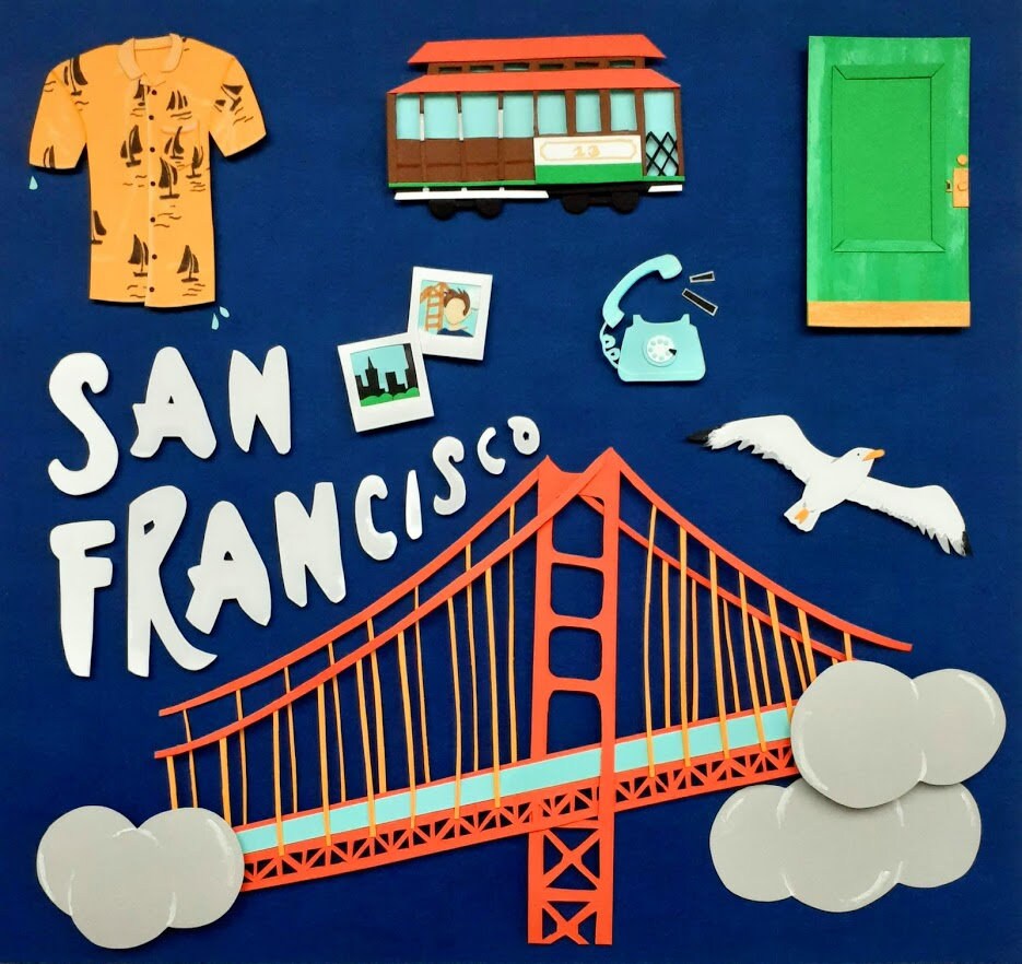 San Francisco Wall Artsan Francisco Travel Postercalifornia Etsy