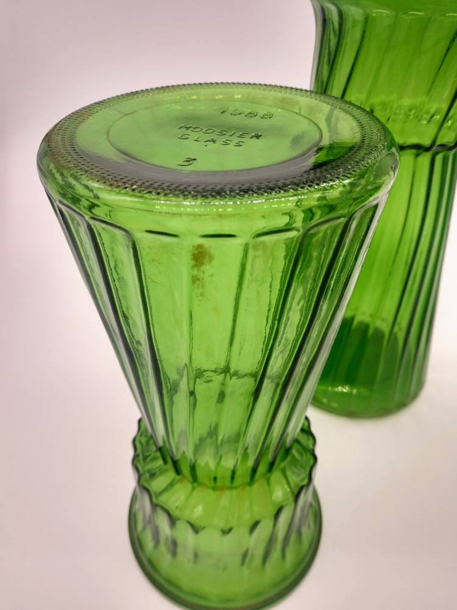 Vintage Green Glass Vase Hoosier No. 4088 & 4089 Spring Etsy