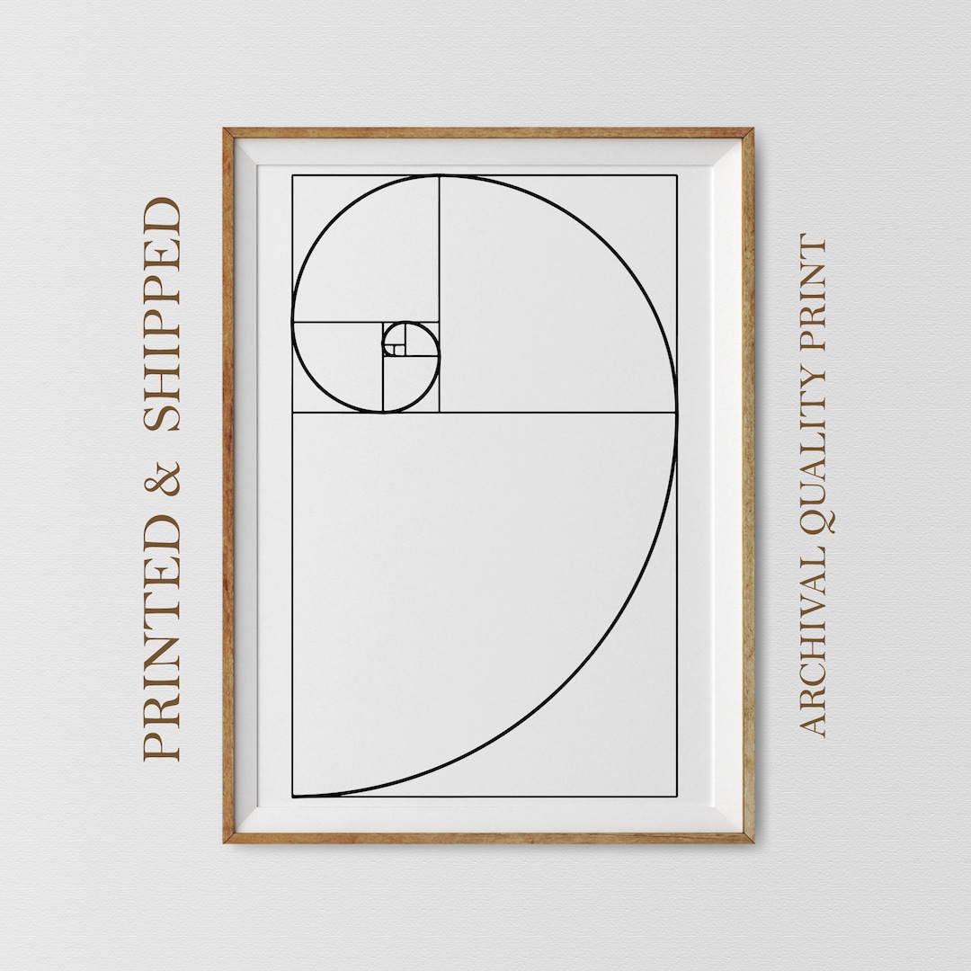 Golden Ratio Print, Geometric Poster, Fibonacci, Scandinavian ...