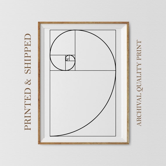 Golden Ratio Print Geometric Poster Fibonacci Scandinavian | Etsy