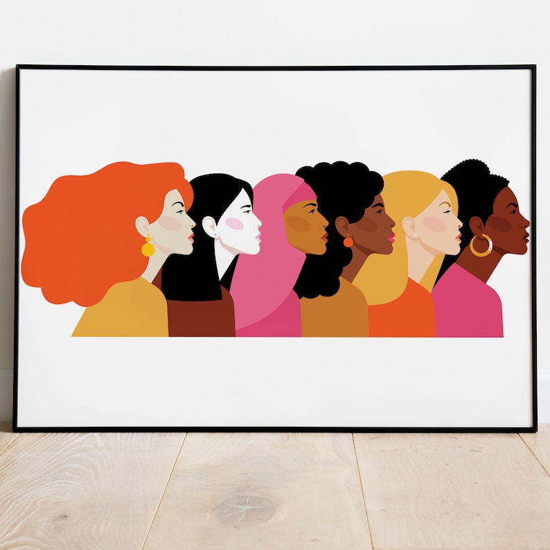 Females Power Wall Art Feminist Wall Art Girl Power Print Etsy