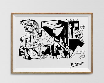 Picasso Guernica Abstract Art Print: Modern Home Decor (Digital Download)