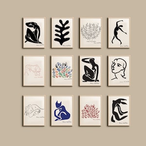 Henri Matisse Print Set: Modern Bohemian Gallery Wall Art (Digital Download)