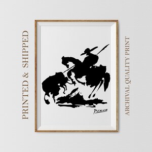 Pablo Picasso Bull Print, Picasso Sketch Animals Poster, Bull Fight Art, Exhibition Poster, Picasso Art, Painting Poster, Matte Paper Print