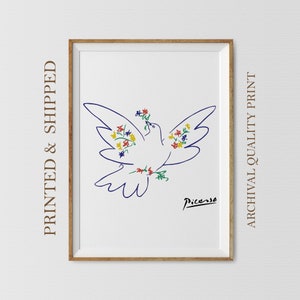 Picasso Dove of Peace Print: Giclée Quality Matte Paper, Shipped